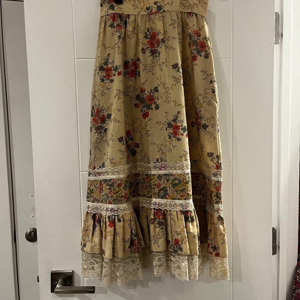 Vintage beige Gunnesax skirt, size XS